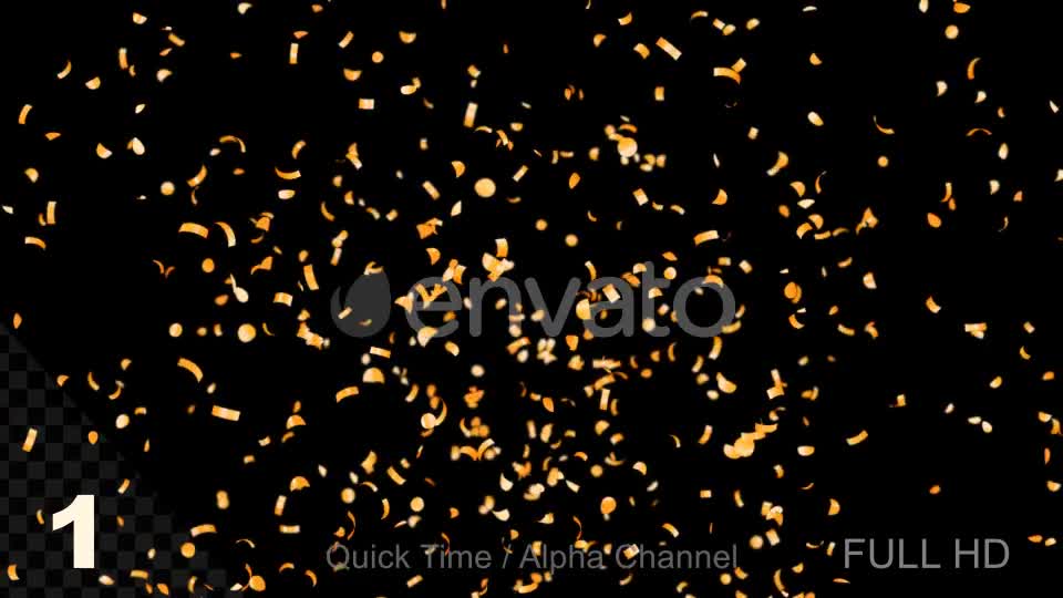 Gold Confetti Videohive 21991182 Motion Graphics Image 1