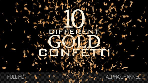 Gold Confetti - 22174320 Download Videohive