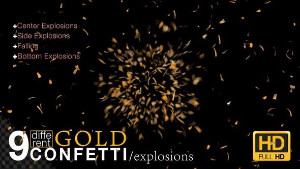 Gold Confetti - Download Videohive 23077996