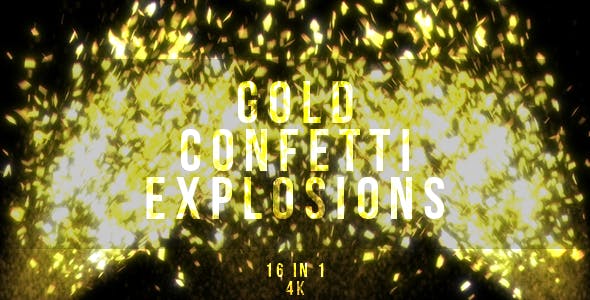 Gold Confetti Explosions - Download 20924084 Videohive