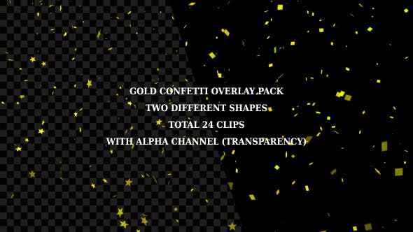 Gold Confetti Overlay Pack - 21018653 Download Videohive