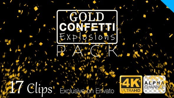 Gold Confetti Pack - Videohive 24535696 Download