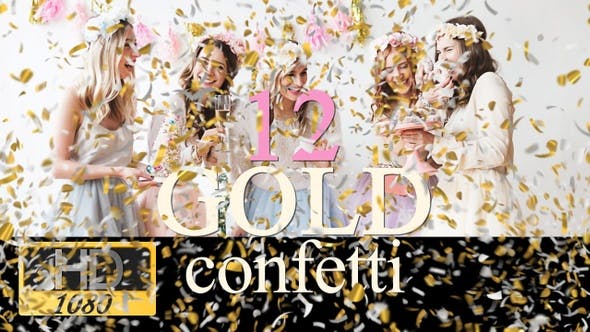 Gold Confetti - Videohive 22504442 Download