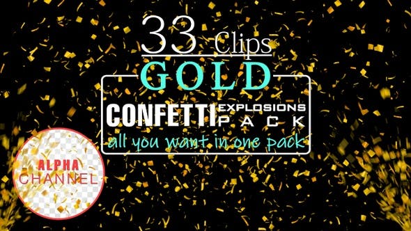 Gold Confetti - Videohive 24030253 Download