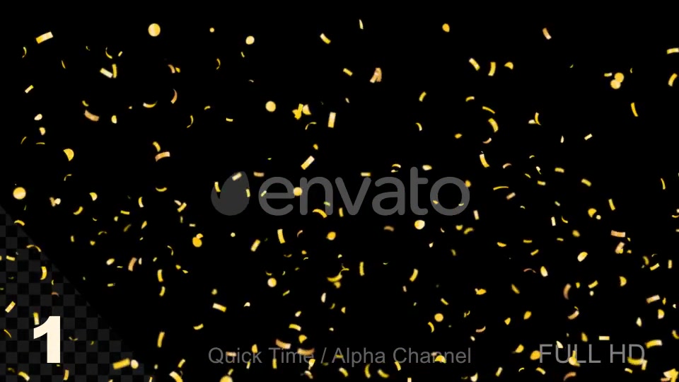 Gold Confetti Videohive 21990845 Motion Graphics Image 3