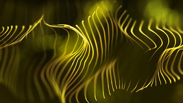 Gold Electric Particles Glowing - 21258132 Videohive Download