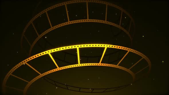 Gold Film Reel Rotation - Download Videohive 22642869