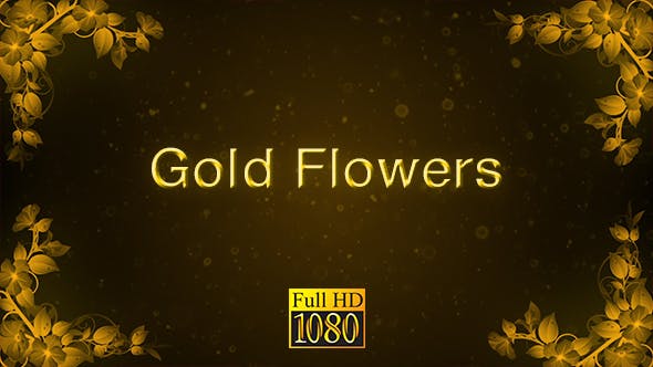 Gold Flowers Background - Videohive 20757353 Download