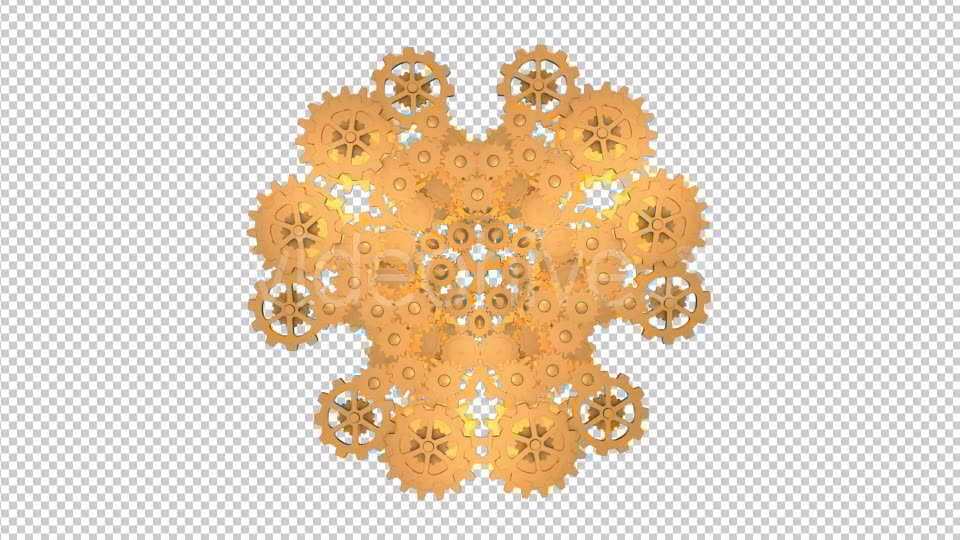 Gold Gears Flower Videohive 19520449 Motion Graphics Image 2