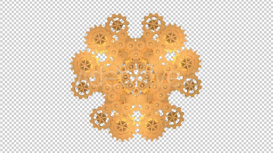 Gold Gears Flower Videohive 19520449 Motion Graphics Image 3