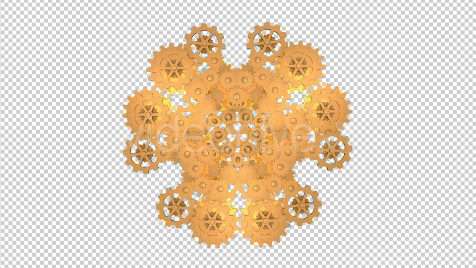Gold Gears Flower Videohive 19520449 Motion Graphics Image 4