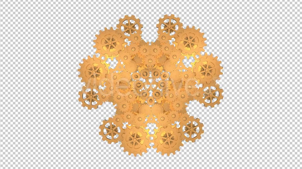 Gold Gears Flower Videohive 19520449 Motion Graphics Image 5