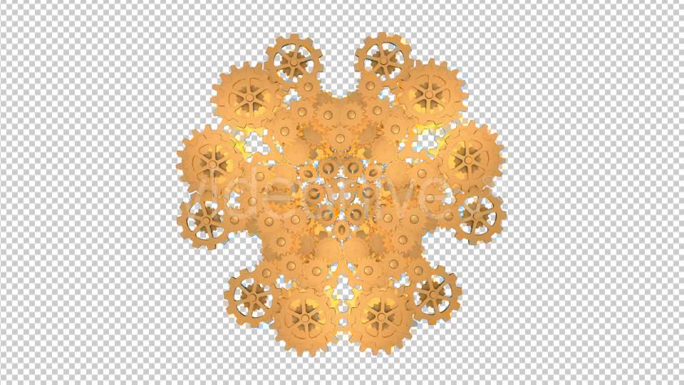 Gold Gears Flower Videohive 19520449 Motion Graphics Image 6
