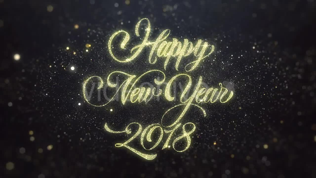 Gold Happy New Year 2018 Greeting Videohive 21137927 Motion Graphics Image 1
