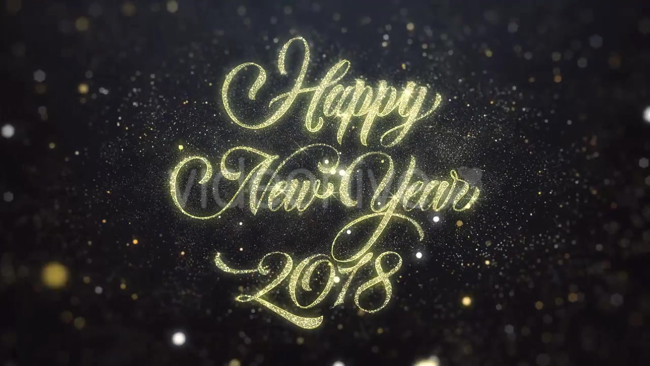 Gold Happy New Year 2018 Greeting Videohive 21137927 Motion Graphics Image 4
