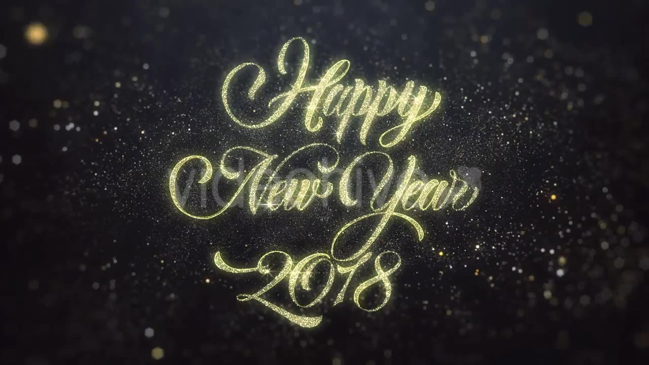 Gold Happy New Year 2018 Greeting Videohive 21137927 Motion Graphics Image 6