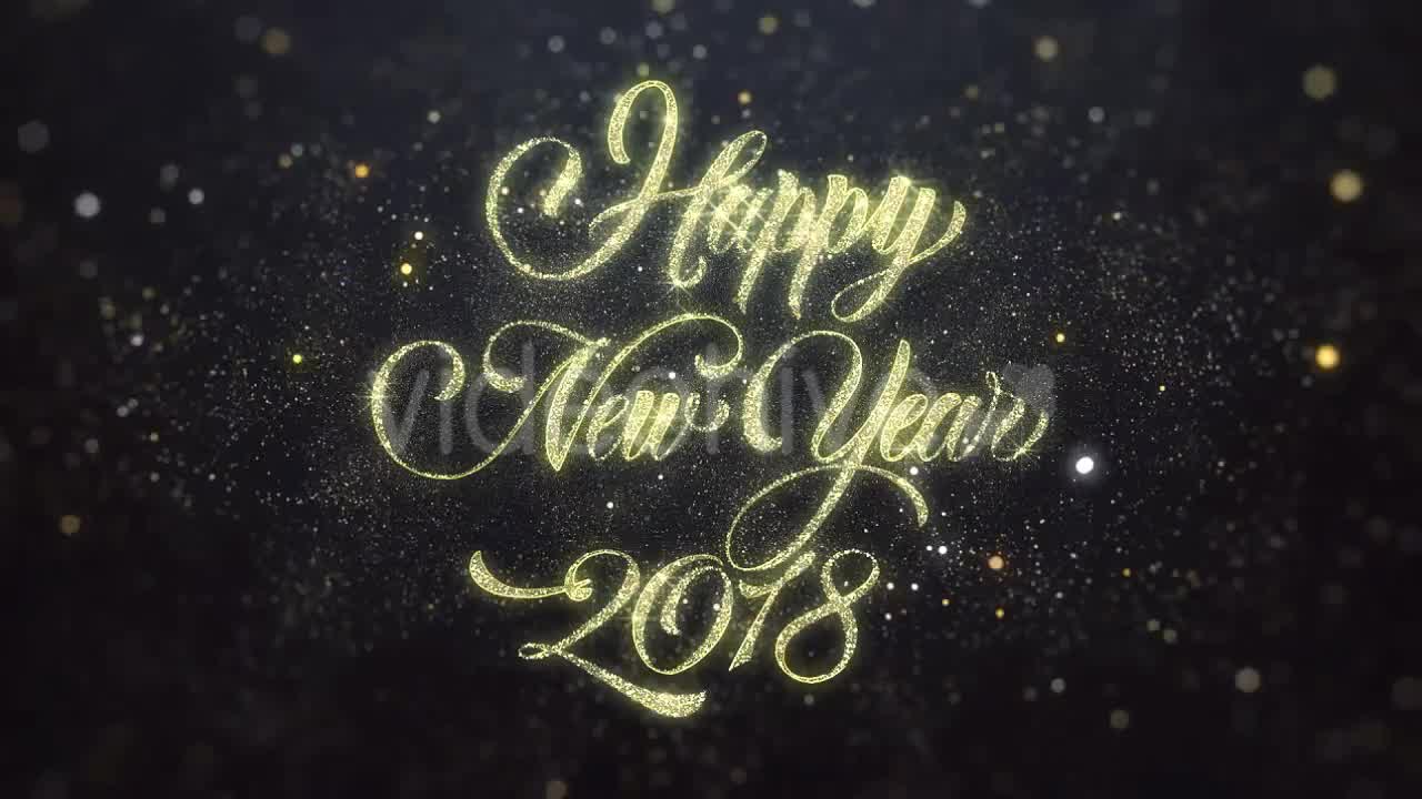 Gold Happy New Year 2018 Greeting Videohive 21137927 Motion Graphics Image 8