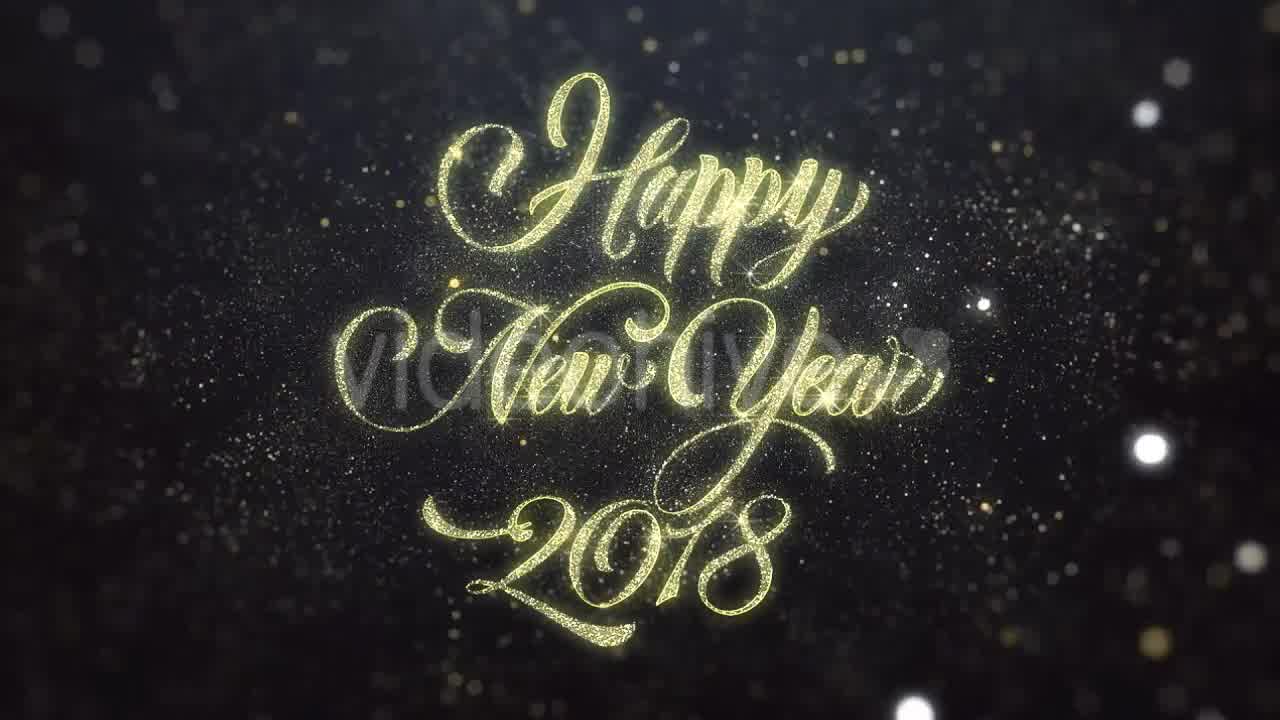 Gold Happy New Year 2018 Greeting Videohive 21137927 Motion Graphics Image 9
