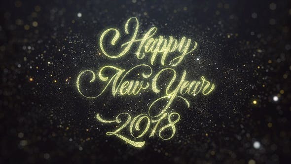 Gold Happy New Year 2018 Greeting - Videohive Download 21137927