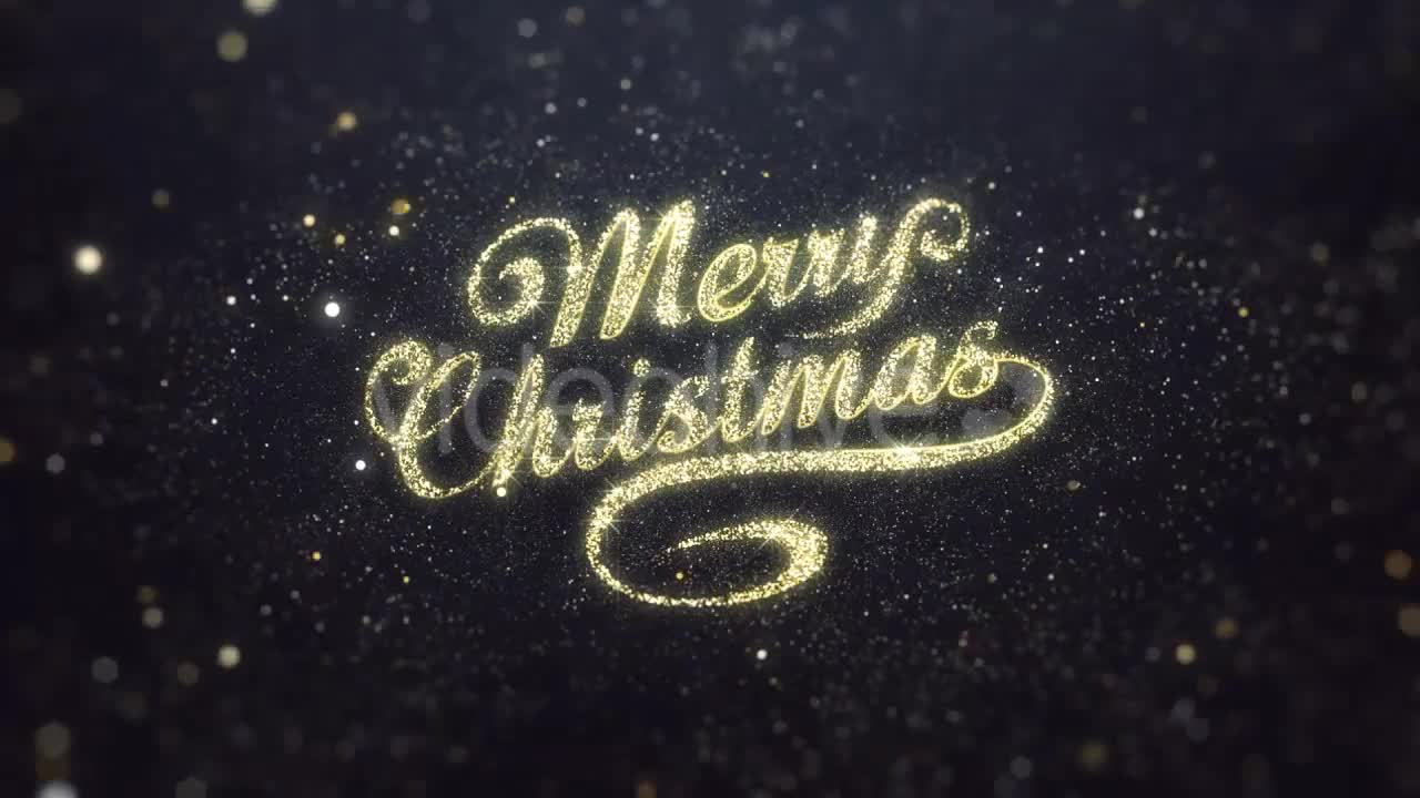 Gold Merry Christmas Greeting Videohive 20974260 Motion Graphics Image 1