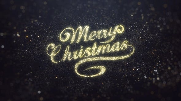 Gold Merry Christmas Greeting - Videohive Download 20974260