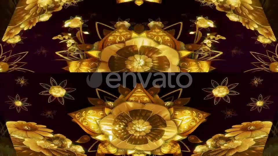 Gold Metal Flowers Videohive 24304096 Motion Graphics Image 2