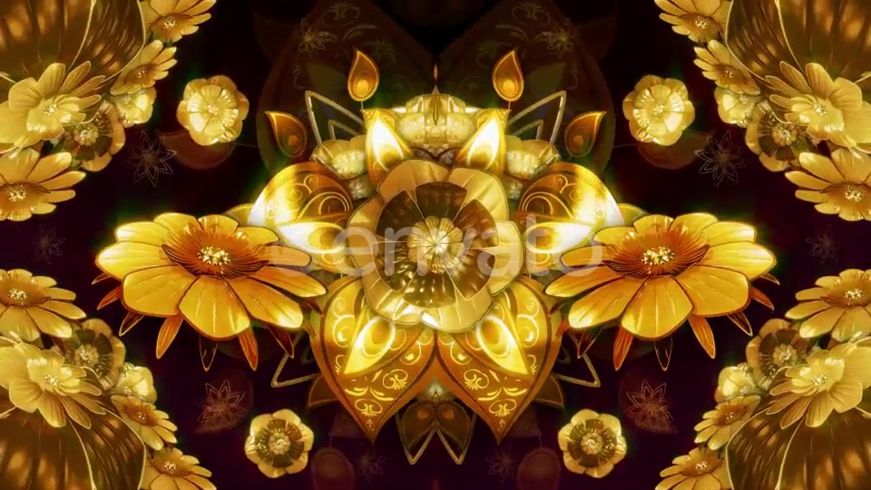 Gold Metal Flowers Videohive 24304096 Motion Graphics Image 4