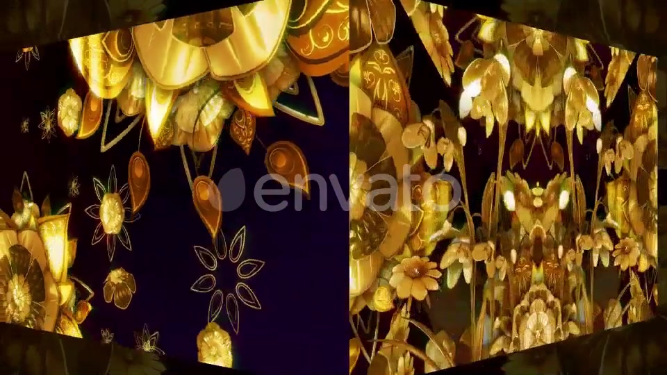 Gold Metal Flowers Videohive 24304096 Motion Graphics Image 7