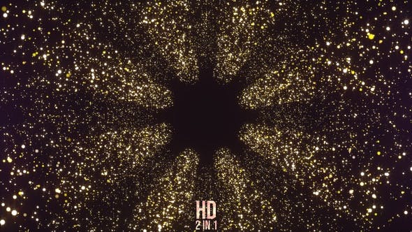 Gold Particles Tunnel - Videohive Download 22912580