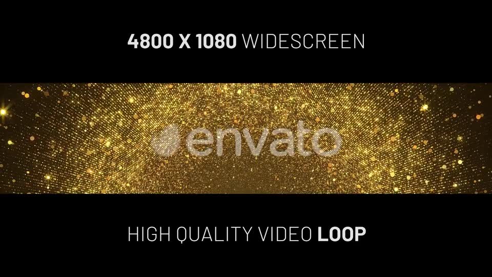 Gold Particles Widescreen Background Videohive 24595006 Motion Graphics Image 2