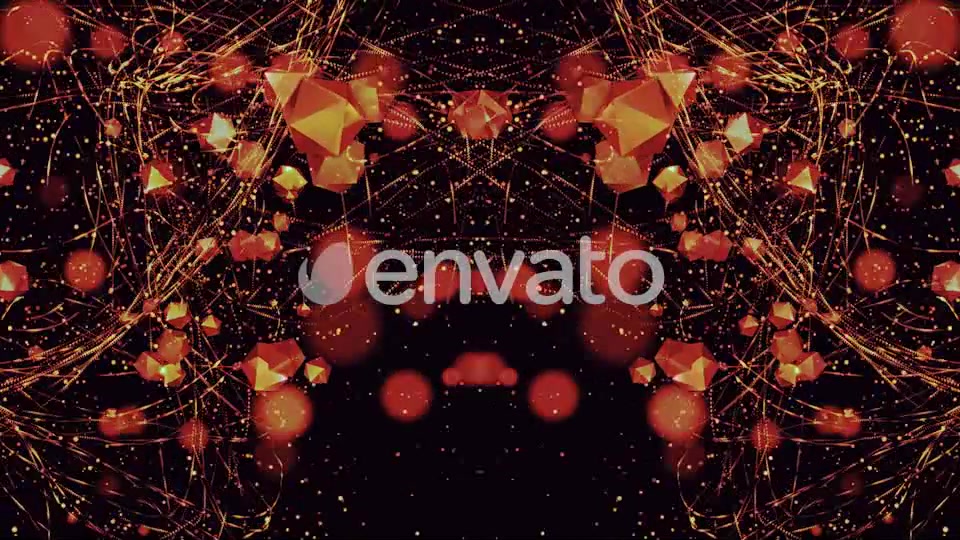 Gold Placer Polyhedra Widescreen Videohive 21605548 Motion Graphics Image 7