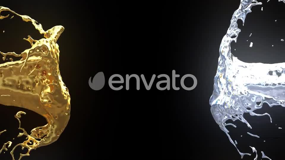 Gold Silver Liquid Slow Motion Clash Videohive 21610402 Motion Graphics Image 1