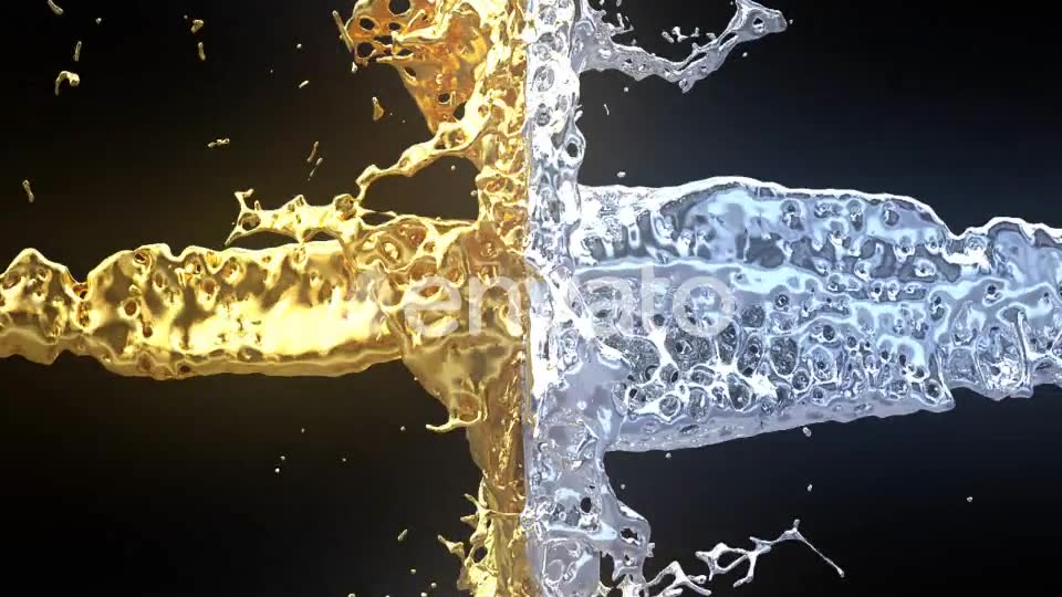 Gold Silver Liquid Slow Motion Clash Videohive 21610402 Motion Graphics Image 2