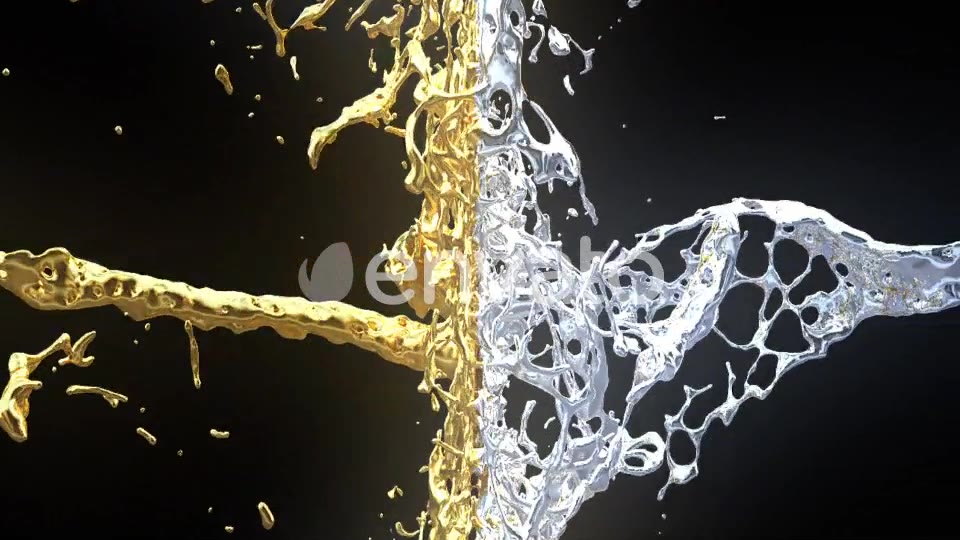 Gold Silver Liquid Slow Motion Clash Videohive 21610402 Motion Graphics Image 3