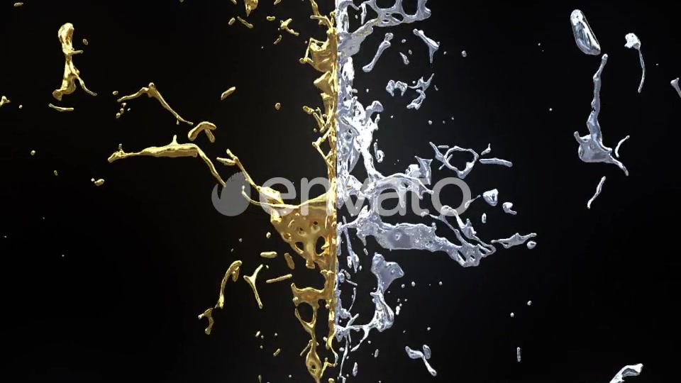 Gold Silver Liquid Slow Motion Clash Videohive 21610402 Motion Graphics Image 4