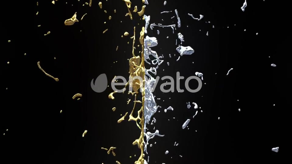 Gold Silver Liquid Slow Motion Clash Videohive 21610402 Motion Graphics Image 5
