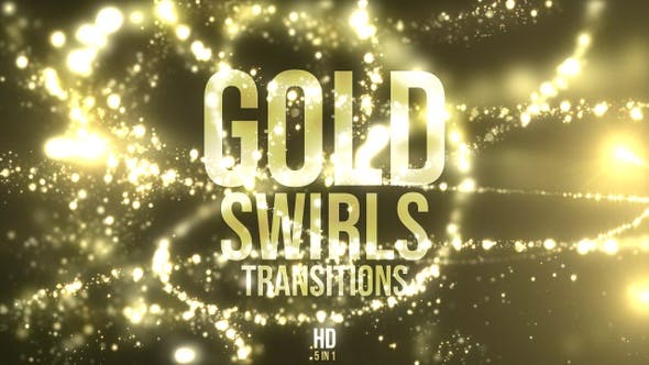 Gold Swirls Transitions - 23005216 Videohive Download