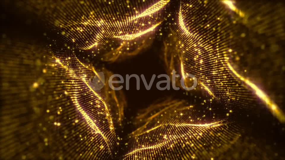Gold Tunnel Rotation Loop Videohive 23171584 Motion Graphics Image 1