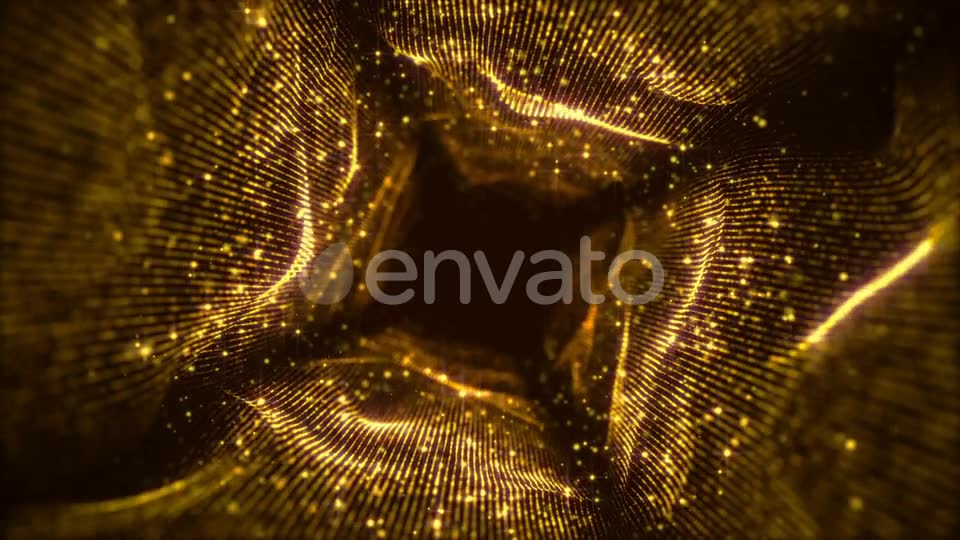 Gold Tunnel Rotation Loop Videohive 23171584 Motion Graphics Image 2