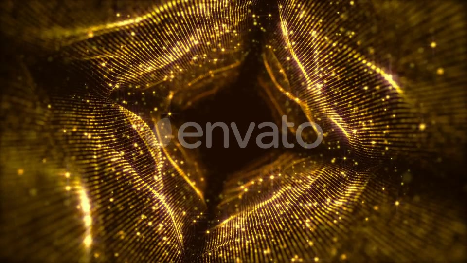 Gold Tunnel Rotation Loop Videohive 23171584 Motion Graphics Image 3