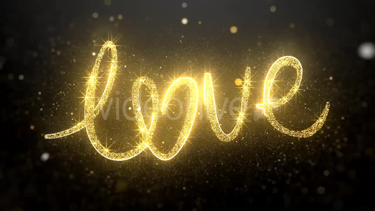 Gold Valentine Love Background Videohive 21303842 Motion Graphics Image 1