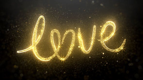 Gold Valentine Love Background - Videohive 21303842 Download