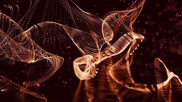 Gold Wave with Particles - Videohive Download 21526550