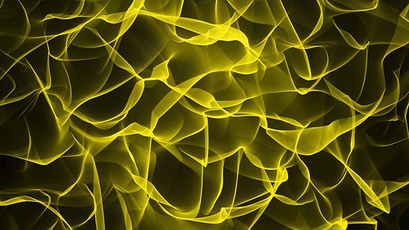 Gold Waves Glowing Particles - Download 20985030 Videohive