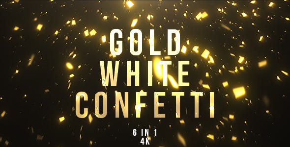 Gold White Confetti - 20887871 Videohive Download