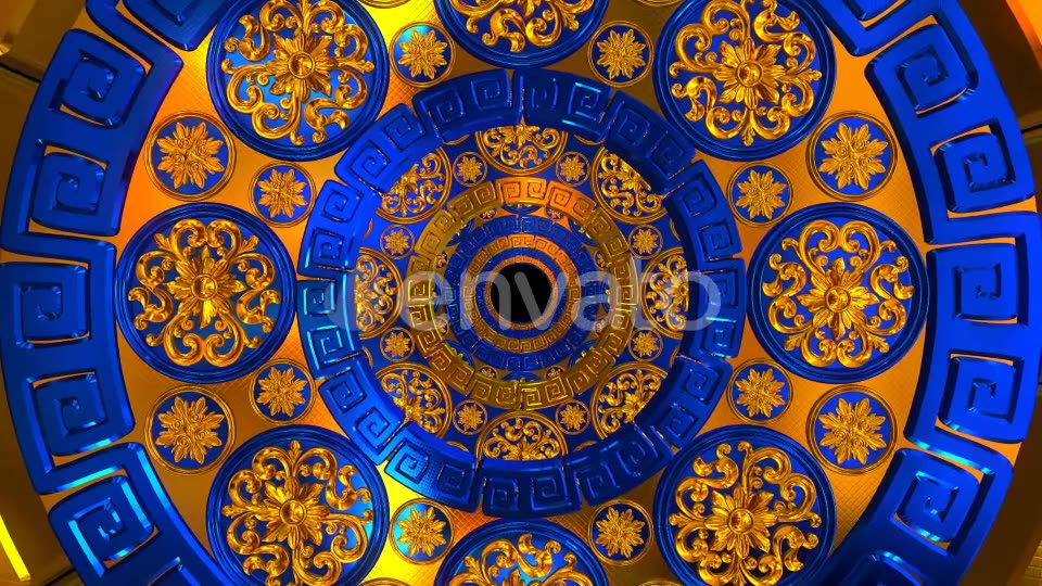 Golden Blue Flower Tunnel Videohive 22168721 Motion Graphics Image 3