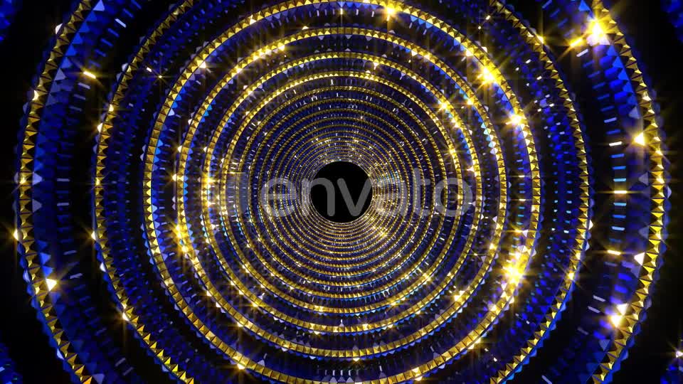 Golden Blue Glittering Tunnel Videohive 22278693 Motion Graphics Image 1