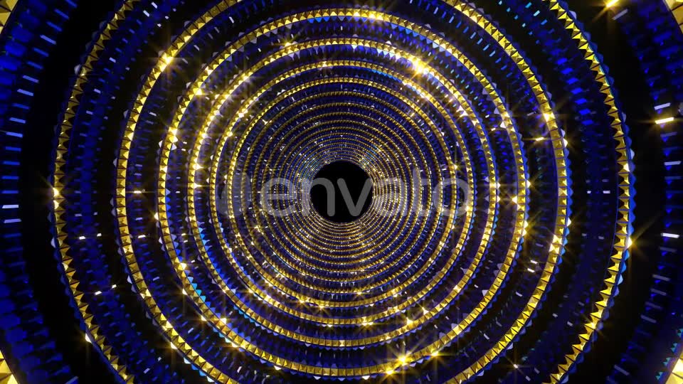 Golden Blue Glittering Tunnel Videohive 22278693 Motion Graphics Image 2