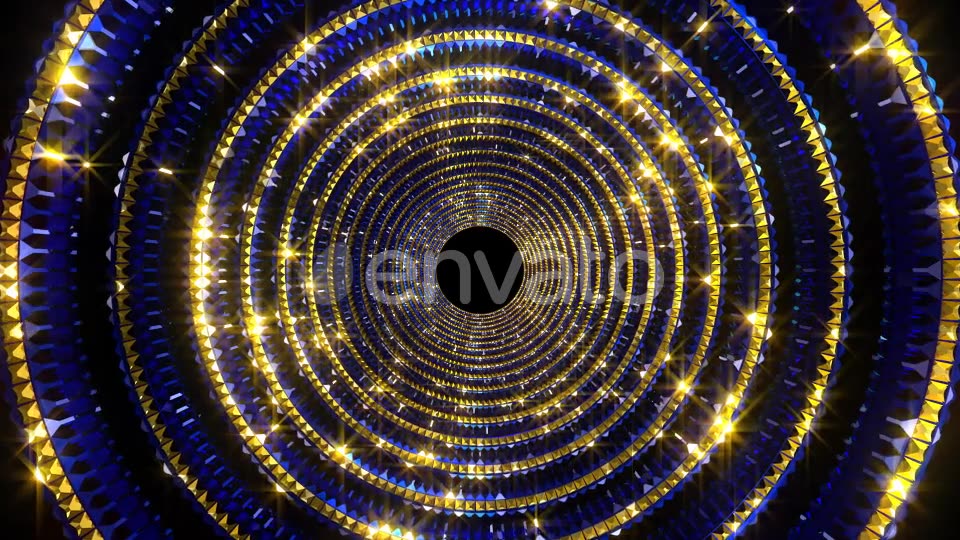 Golden Blue Glittering Tunnel Videohive 22278693 Motion Graphics Image 3