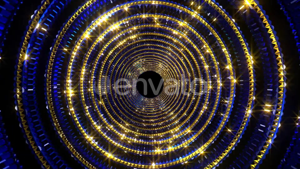 Golden Blue Glittering Tunnel Videohive 22278693 Motion Graphics Image 4